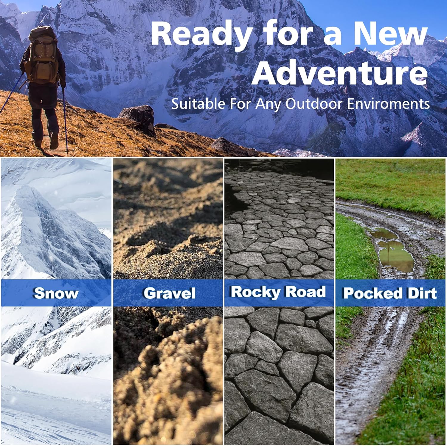 aiGear Tactical Stick Hiking Walking Staff - Trekking Poles Tactical Staff Adjustable Hiking Stick Gear for Outdoor Survival Camping Hiking - Image 5