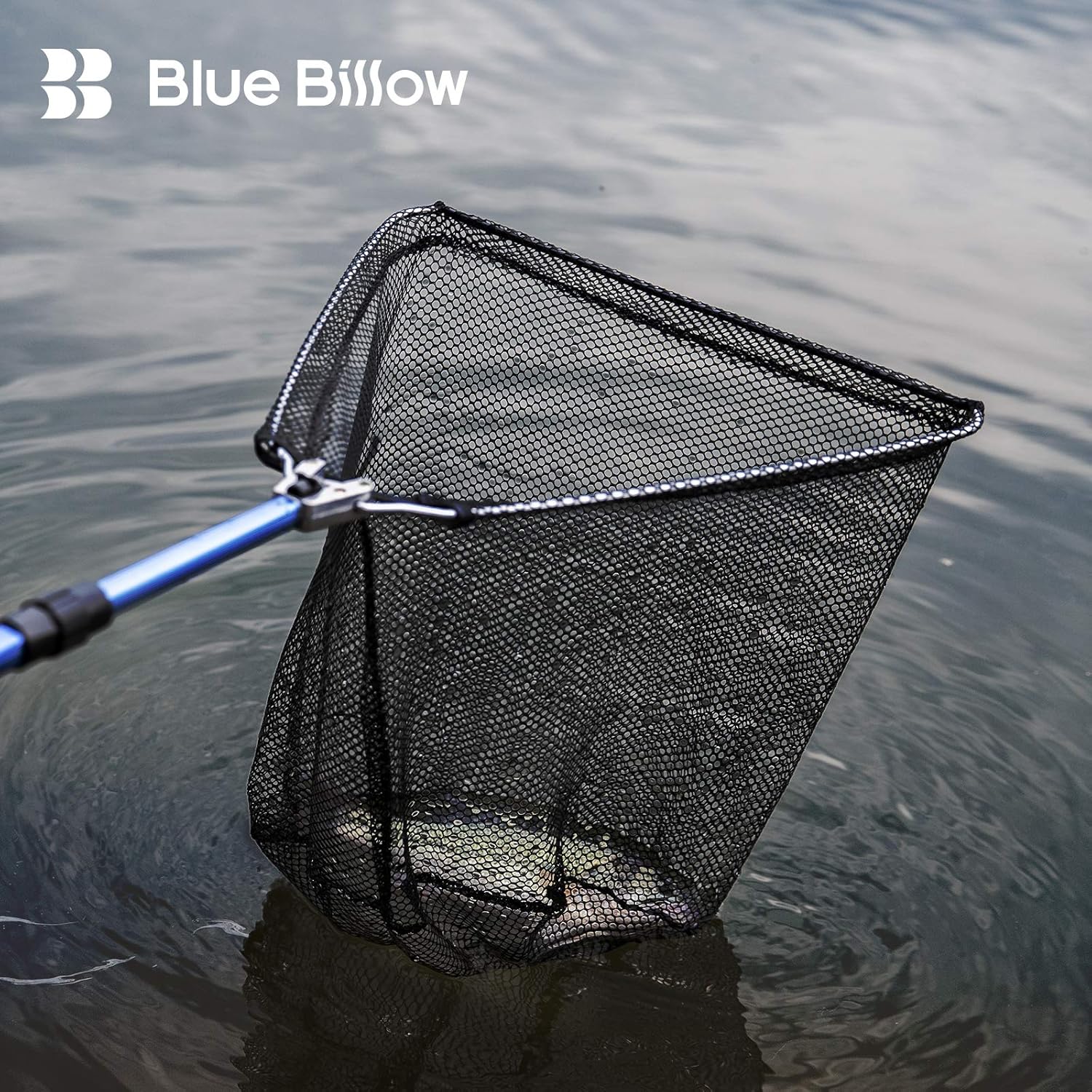 Fishing Net with Long Robust Telescopic Handle for Freshwater and Saltwater,Extend to 50.8 Inch,Foldable Nylon Mesh Landing Net - Image 6