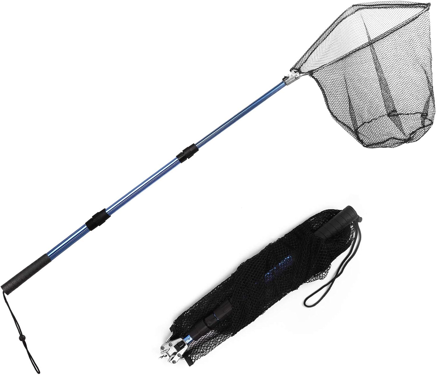 Fishing Net with Long Robust Telescopic Handle for Freshwater and Saltwater,Extend to 50.8 Inch,Foldable Nylon Mesh Landing Net - Image 9