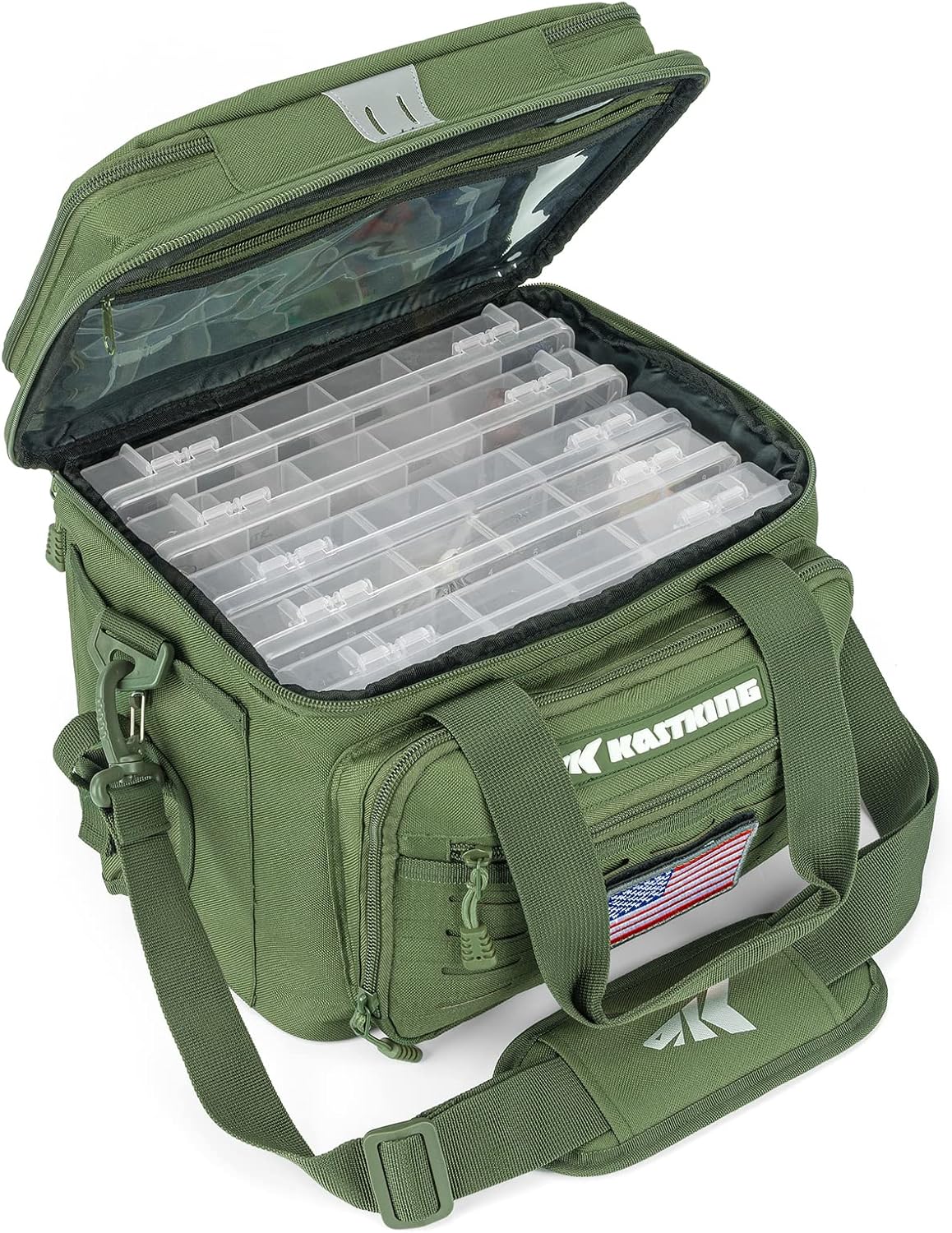 KastKing Fishing Tackle Bags - Saltwater & Freshwater Fishing Bags - Water Resistant, Padded Shoulder Strap - Gear Storage - Image 9